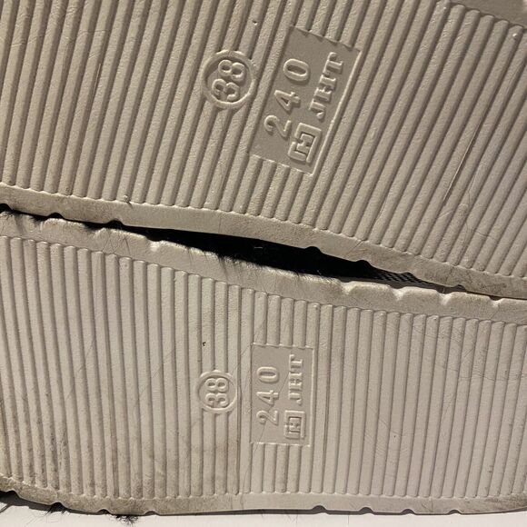 Azalea Wang Rhinestone Fur Slide Sandals Platform Size 7 Chic Glamorous Bling - Picture 12 of 13